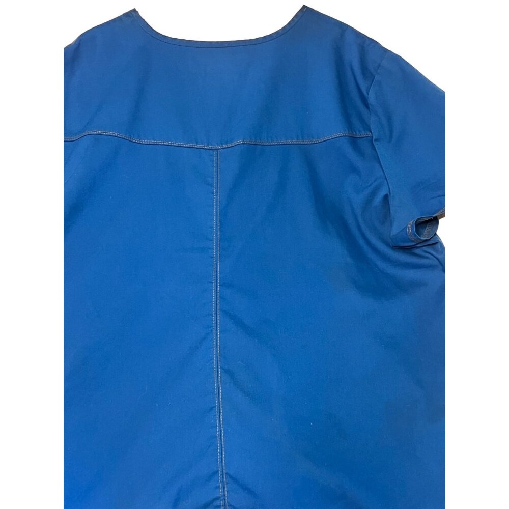 2 Dickies Blue Unisex Scrub Top 3XL With Pockets & V-Neck Medical Comfortable - Picture 15 of 16
